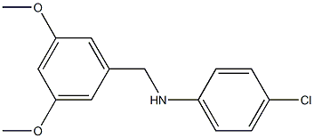 4-chloro-N-[(3,5-dimethoxyphenyl)methyl]aniline Struktur