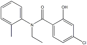 4-chloro-N-ethyl-2-hydroxy-N-(2-methylphenyl)benzamide Struktur