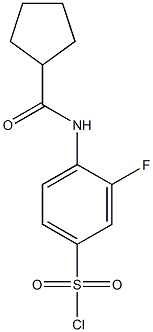 4-cyclopentaneamido-3-fluorobenzene-1-sulfonyl chloride Struktur