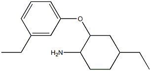 4-ethyl-2-(3-ethylphenoxy)cyclohexan-1-amine Struktur