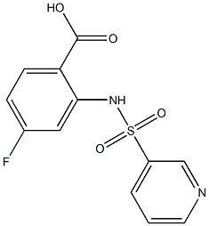 4-fluoro-2-[(pyridin-3-ylsulfonyl)amino]benzoic acid Struktur