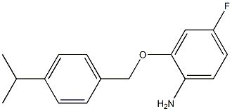 4-fluoro-2-{[4-(propan-2-yl)phenyl]methoxy}aniline Struktur