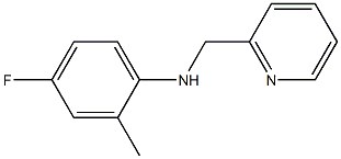 4-fluoro-2-methyl-N-(pyridin-2-ylmethyl)aniline Struktur