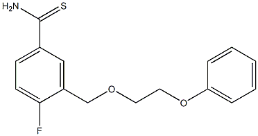 4-fluoro-3-[(2-phenoxyethoxy)methyl]benzene-1-carbothioamide Struktur