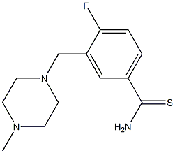 4-fluoro-3-[(4-methylpiperazin-1-yl)methyl]benzenecarbothioamide Struktur