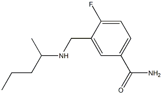 4-fluoro-3-[(pentan-2-ylamino)methyl]benzamide Struktur