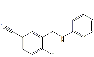 4-fluoro-3-{[(3-iodophenyl)amino]methyl}benzonitrile Struktur