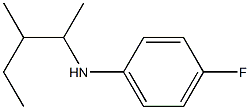 4-fluoro-N-(3-methylpentan-2-yl)aniline Struktur