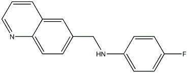 4-fluoro-N-(quinolin-6-ylmethyl)aniline Struktur