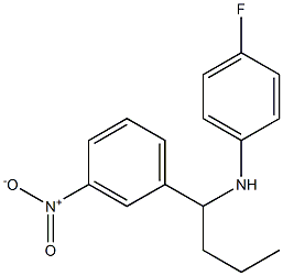 4-fluoro-N-[1-(3-nitrophenyl)butyl]aniline Struktur