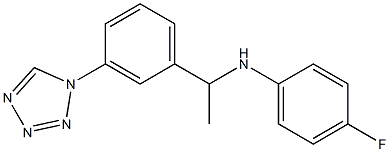 4-fluoro-N-{1-[3-(1H-1,2,3,4-tetrazol-1-yl)phenyl]ethyl}aniline Struktur