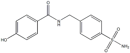 4-hydroxy-N-[(4-sulfamoylphenyl)methyl]benzamide Struktur