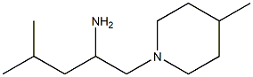 4-methyl-1-(4-methylpiperidin-1-yl)pentan-2-amine Struktur