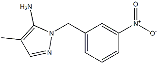 4-methyl-1-[(3-nitrophenyl)methyl]-1H-pyrazol-5-amine Struktur