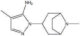 4-methyl-1-{8-methyl-8-azabicyclo[3.2.1]octan-3-yl}-1H-pyrazol-5-amine Struktur