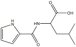 4-methyl-2-(1H-pyrrol-2-ylformamido)pentanoic acid Struktur