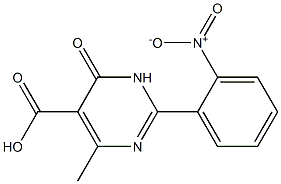 4-methyl-2-(2-nitrophenyl)-6-oxo-1,6-dihydropyrimidine-5-carboxylic acid Struktur