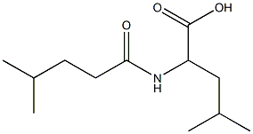 4-methyl-2-(4-methylpentanamido)pentanoic acid Struktur