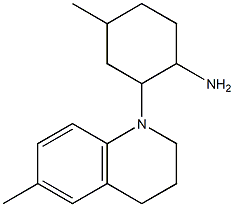 4-methyl-2-(6-methyl-1,2,3,4-tetrahydroquinolin-1-yl)cyclohexan-1-amine Struktur