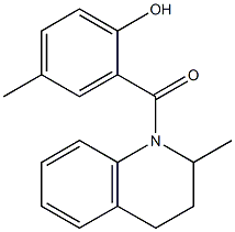 4-methyl-2-[(2-methyl-1,2,3,4-tetrahydroquinolin-1-yl)carbonyl]phenol Struktur