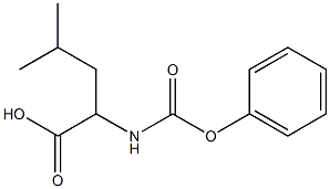 4-methyl-2-[(phenoxycarbonyl)amino]pentanoic acid Struktur