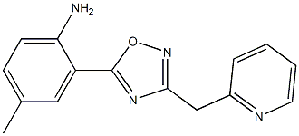 4-methyl-2-[3-(pyridin-2-ylmethyl)-1,2,4-oxadiazol-5-yl]aniline Struktur