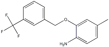 4-methyl-2-{[3-(trifluoromethyl)phenyl]methoxy}aniline Struktur