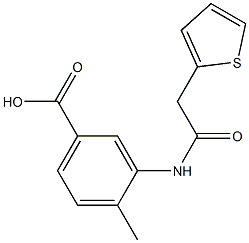 4-methyl-3-[(thien-2-ylacetyl)amino]benzoic acid Struktur