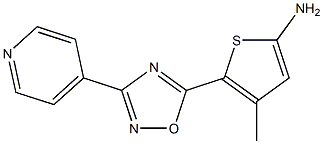 4-methyl-5-[3-(pyridin-4-yl)-1,2,4-oxadiazol-5-yl]thiophen-2-amine Struktur