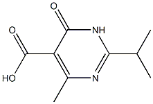 4-methyl-6-oxo-2-(propan-2-yl)-1,6-dihydropyrimidine-5-carboxylic acid Struktur