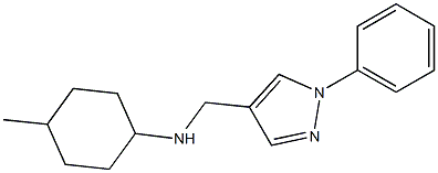 4-methyl-N-[(1-phenyl-1H-pyrazol-4-yl)methyl]cyclohexan-1-amine Struktur