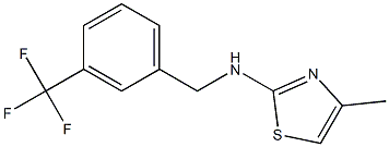 4-methyl-N-{[3-(trifluoromethyl)phenyl]methyl}-1,3-thiazol-2-amine Struktur