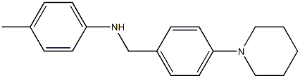 4-methyl-N-{[4-(piperidin-1-yl)phenyl]methyl}aniline Struktur