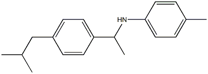 4-methyl-N-{1-[4-(2-methylpropyl)phenyl]ethyl}aniline Struktur