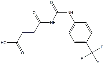 4-oxo-4-({[4-(trifluoromethyl)phenyl]carbamoyl}amino)butanoic acid Struktur