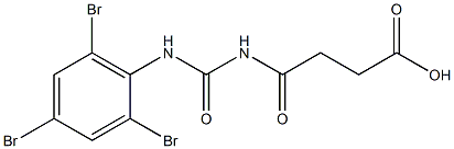 4-oxo-4-{[(2,4,6-tribromophenyl)carbamoyl]amino}butanoic acid Struktur