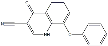 4-oxo-8-phenoxy-1,4-dihydroquinoline-3-carbonitrile Struktur