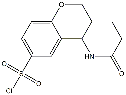 4-propanamido-3,4-dihydro-2H-1-benzopyran-6-sulfonyl chloride Struktur