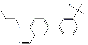 4-propoxy-3'-(trifluoromethyl)-1,1'-biphenyl-3-carbaldehyde Struktur