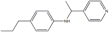 4-propyl-N-[1-(pyridin-4-yl)ethyl]aniline Struktur