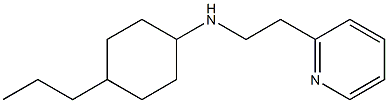 4-propyl-N-[2-(pyridin-2-yl)ethyl]cyclohexan-1-amine Struktur