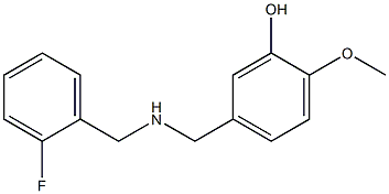 5-({[(2-fluorophenyl)methyl]amino}methyl)-2-methoxyphenol Struktur