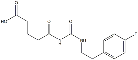 5-({[2-(4-fluorophenyl)ethyl]carbamoyl}amino)-5-oxopentanoic acid Struktur