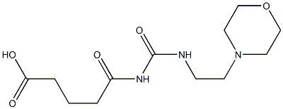 5-({[2-(morpholin-4-yl)ethyl]carbamoyl}amino)-5-oxopentanoic acid Struktur