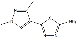 5-(1,3,5-trimethyl-1H-pyrazol-4-yl)-1,3,4-thiadiazol-2-amine Struktur