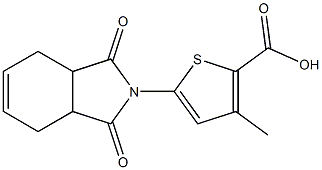 5-(1,3-dioxo-1,3,3a,4,7,7a-hexahydro-2H-isoindol-2-yl)-3-methylthiophene-2-carboxylic acid Struktur