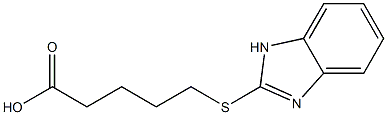 5-(1H-1,3-benzodiazol-2-ylsulfanyl)pentanoic acid Struktur