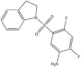 5-(2,3-dihydro-1H-indole-1-sulfonyl)-2,4-difluoroaniline Struktur