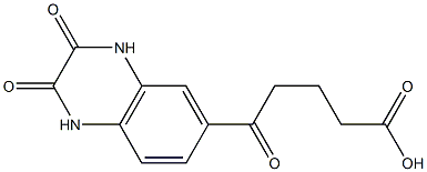 5-(2,3-dioxo-1,2,3,4-tetrahydroquinoxalin-6-yl)-5-oxopentanoic acid Struktur