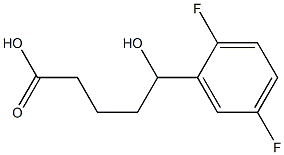 5-(2,5-difluorophenyl)-5-hydroxypentanoic acid Struktur